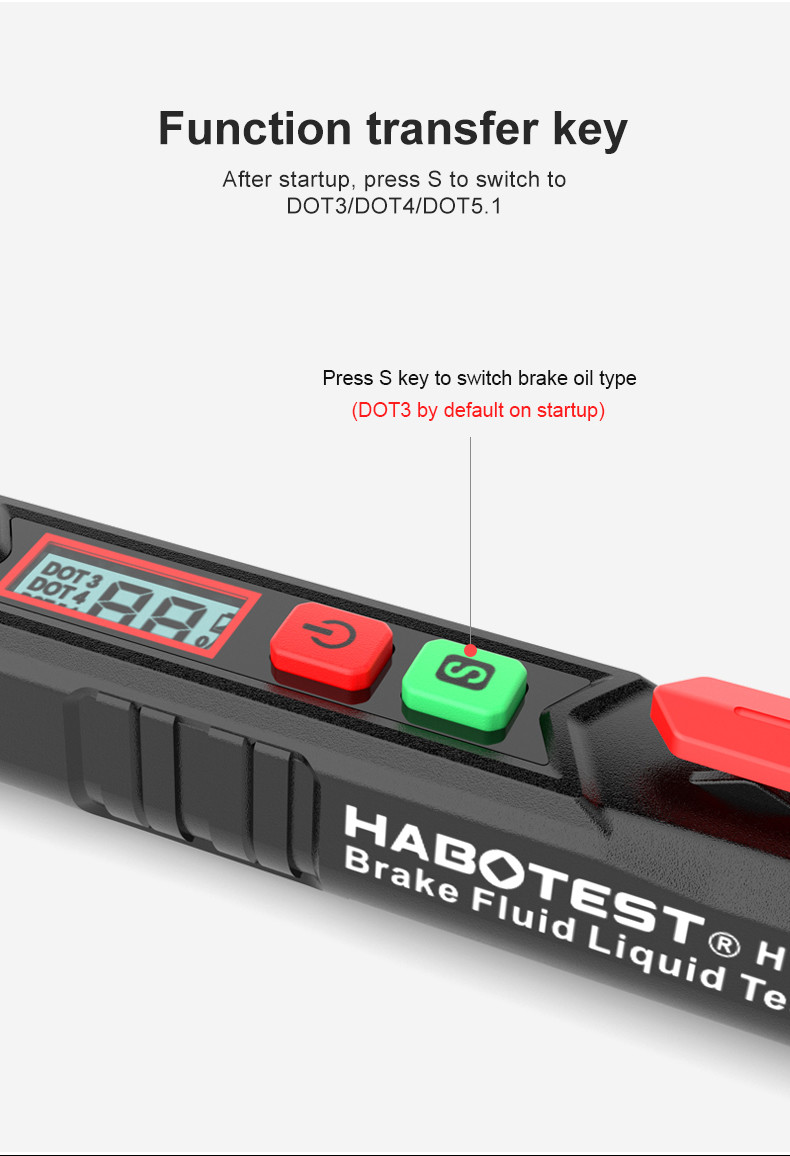 Oil Check Pen Brake Fluid Tester for Car Liquid Analyzer Meter DOT3/DOT4/DOT5.1