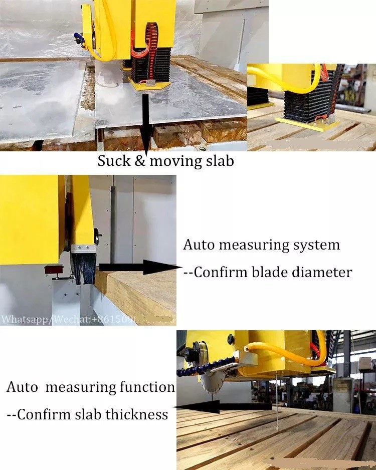 Granite CNC Stone Cutting 5 Axis Bridge Saw Machine