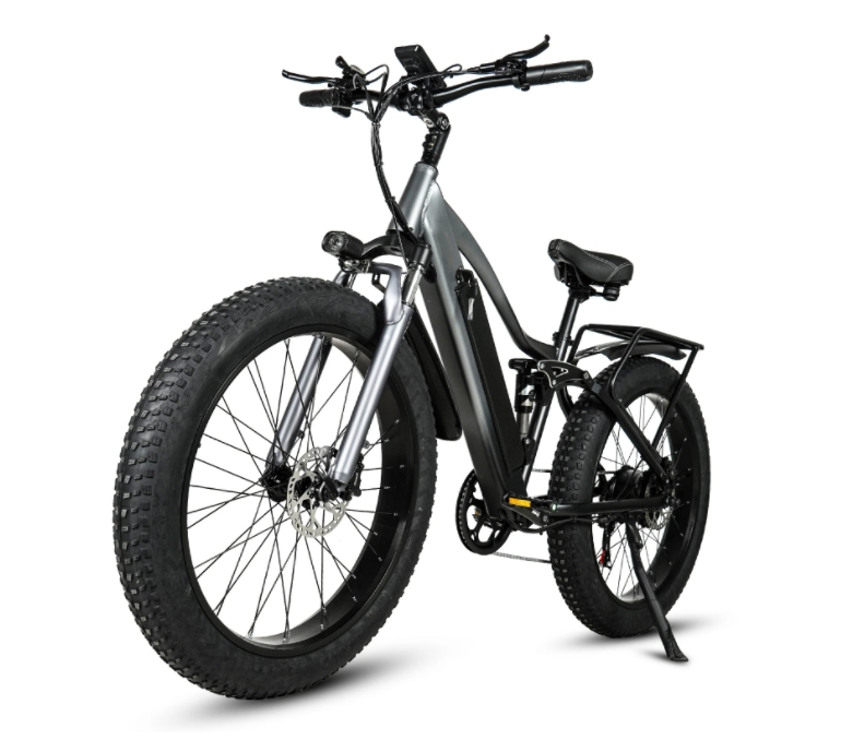 Fat Tire Electric Mountain Bikes For Adults 26 Inch 750W Motor 17Ah Lithium Battery