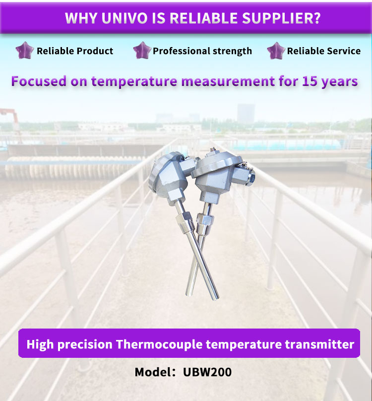 Customizable Range UNIVO UBW200Y Thermocouple Sensors for Precise Temperature Control
