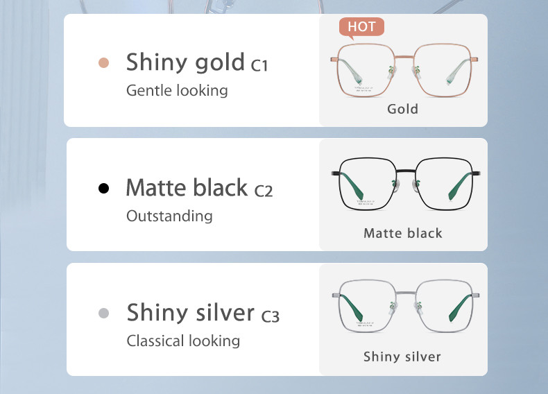 Titanium Frame optical eye glass Customization Unisex Higher Density