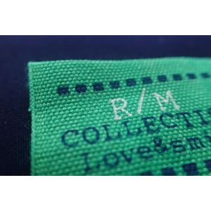 Rectangle Screen Printing Custom Woven Labels For Clothes，Hats