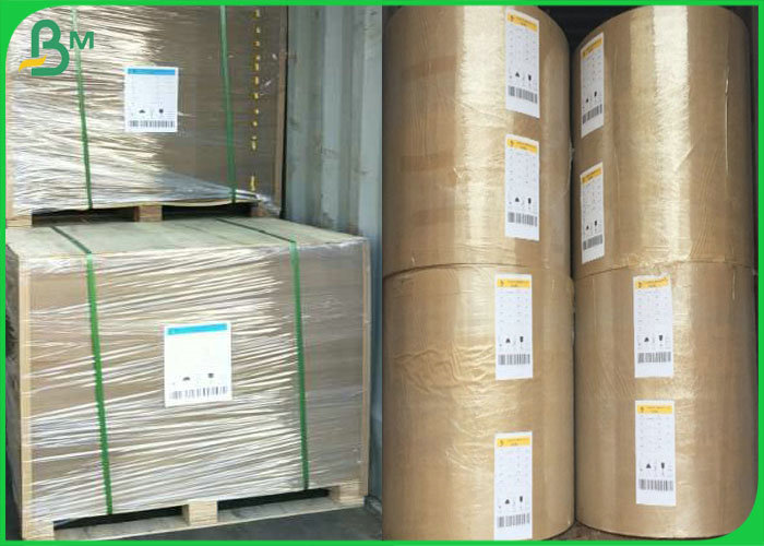 Uncoated Recycled and Virgin Bobina De Papel Kraft 250g to 450g Natural Brown