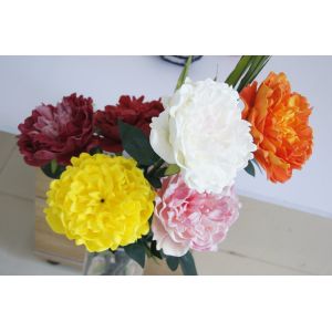  PU Artificial Peony Real-Touch Feeling Manufactures