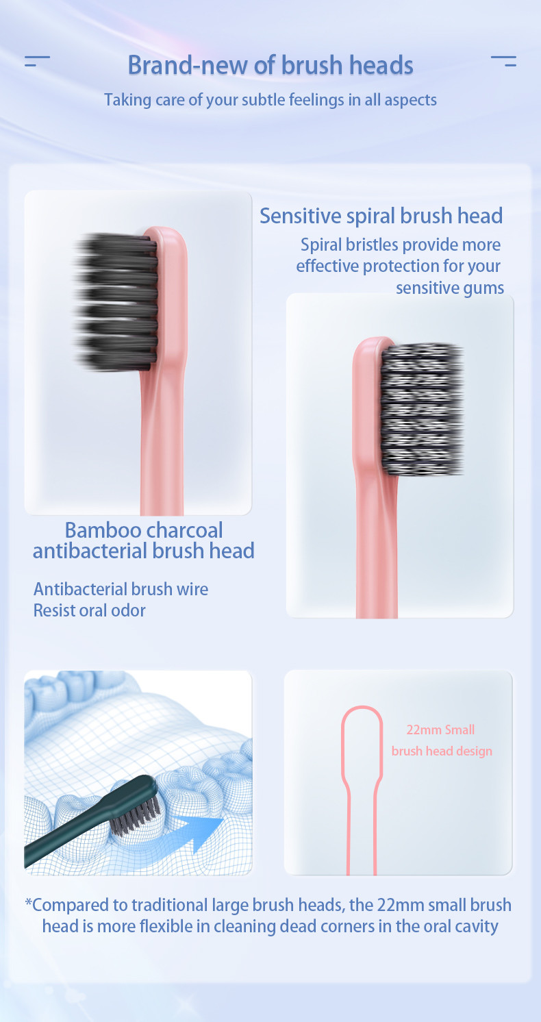 Disinfection and Mouthwash 2-in-1 Cup Wireless Charging Portable Travel Vibration Sonic Electric toothbrush