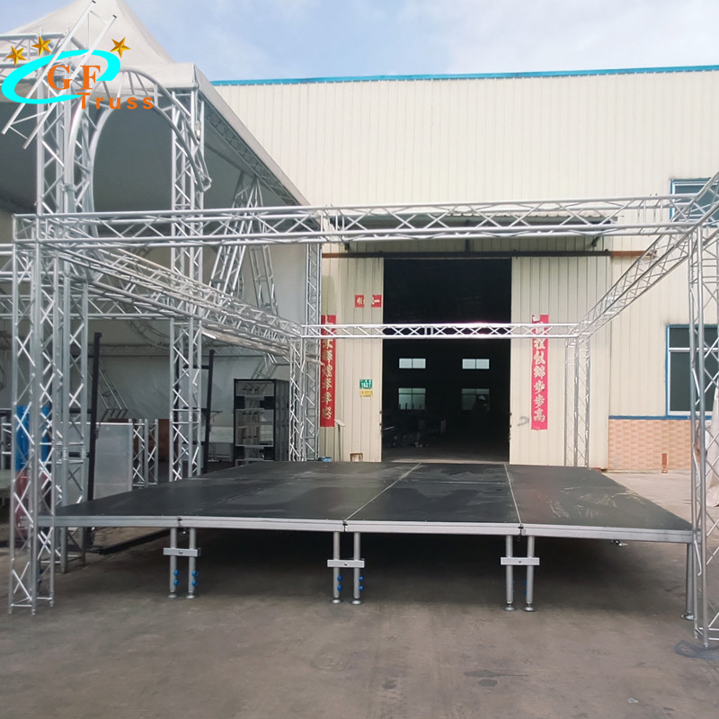 Aluminum 8.5cm frame platform folding table dj Mobile Rental Stage for Events