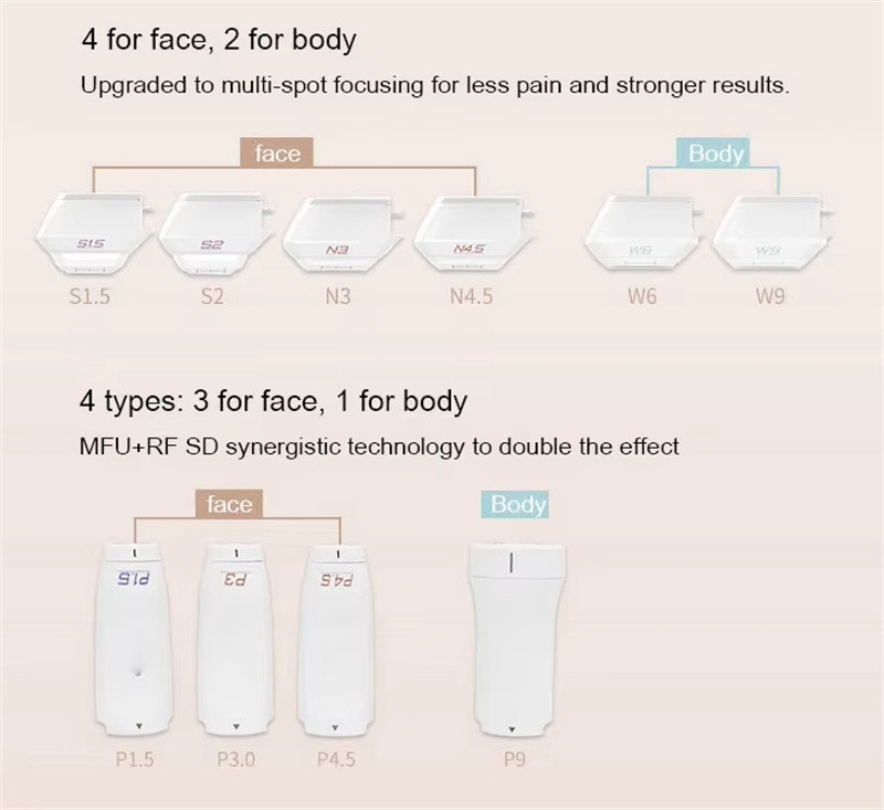 Newest Painless 9D Hifu Facial Skin Care Body Slimming Machine
