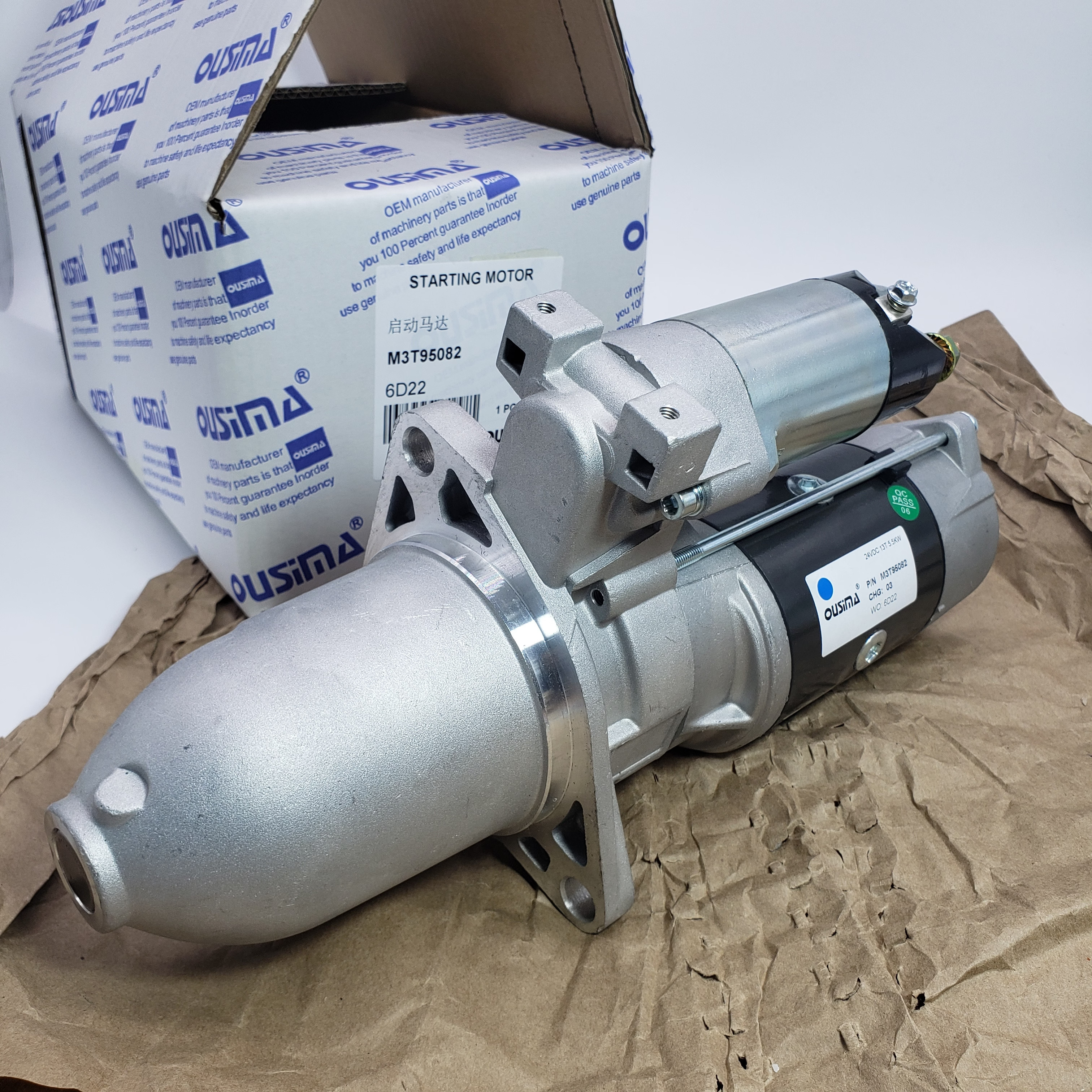 M3T95082 24V 13T 5.5KW Excavator Starter Motor For Mitsubishi Engine 6D22