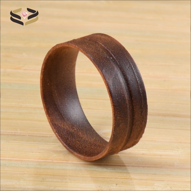 Iron Wood Golden Sandalwood Chicken Wing Koa Wood Ring Core 8mm For Inlay