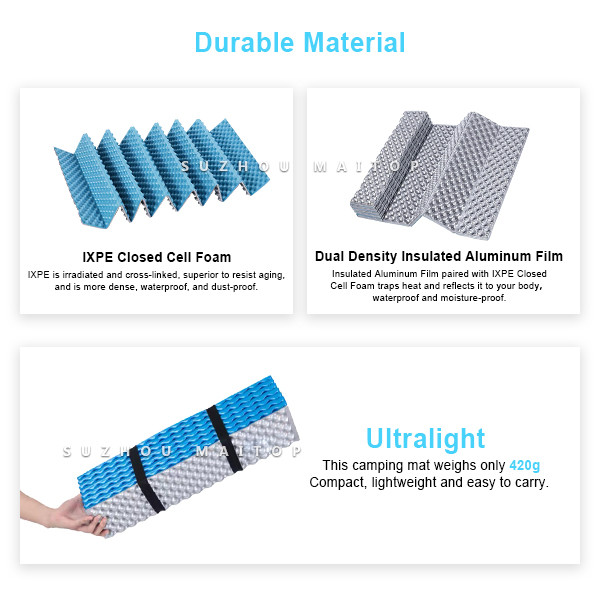 Egg Crate IXPE Closed Camping Mat Cell Foam Mat For Outdoor Backpacking