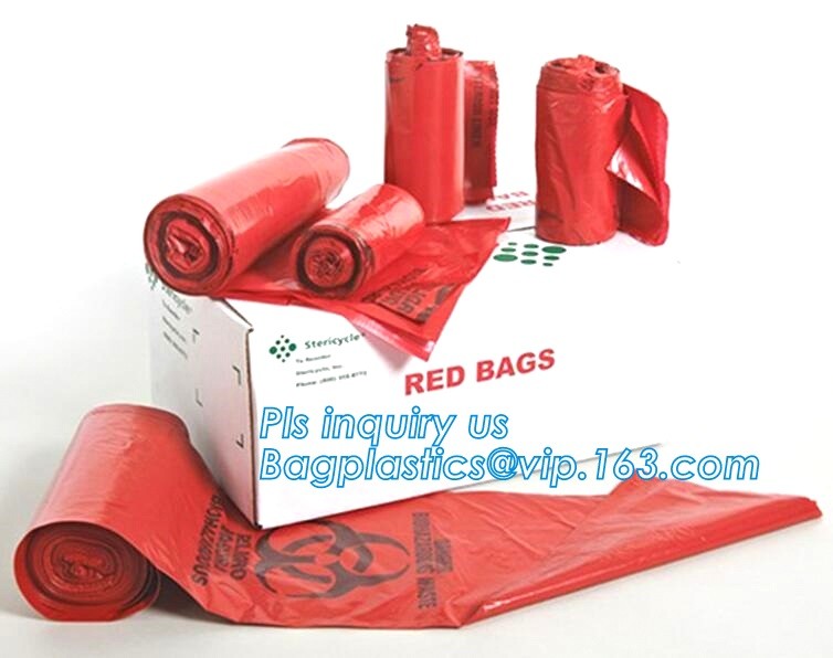 Clinical Waste Bags (Yellow), Heavy Duty Sacks , 17in x 25in (x25), Popular PE/PP biohazard eco bag,garbage bag,plastic
