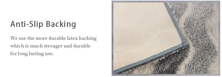 BSCI Reinforced Stitching Tufted Bath Mat With Durable Latex Backing