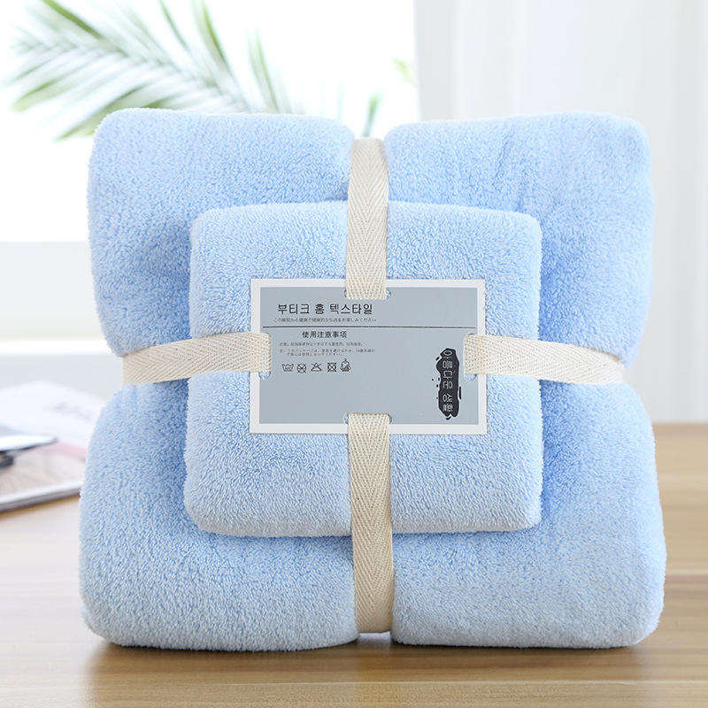 Super Absorbent Hypoallergenic Rectangle Coral Fleece Microfiber Bath Towel for Gift