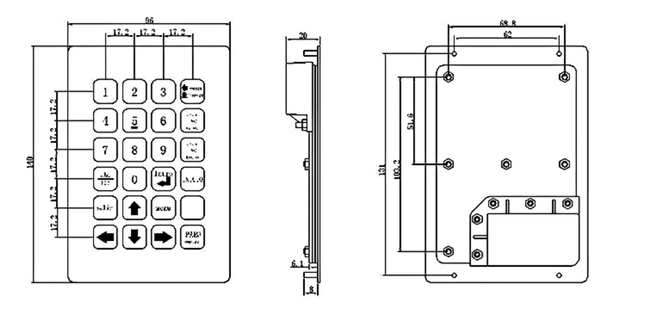 Easy Maintenance Metal Numeric Keypad Vandal Proof For Self Service Equipment