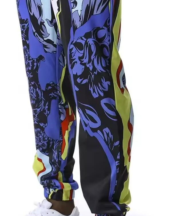 Fashionable Cotton Blend Sublimation Sweatpants Printed Jogger Pants Anti Shrink