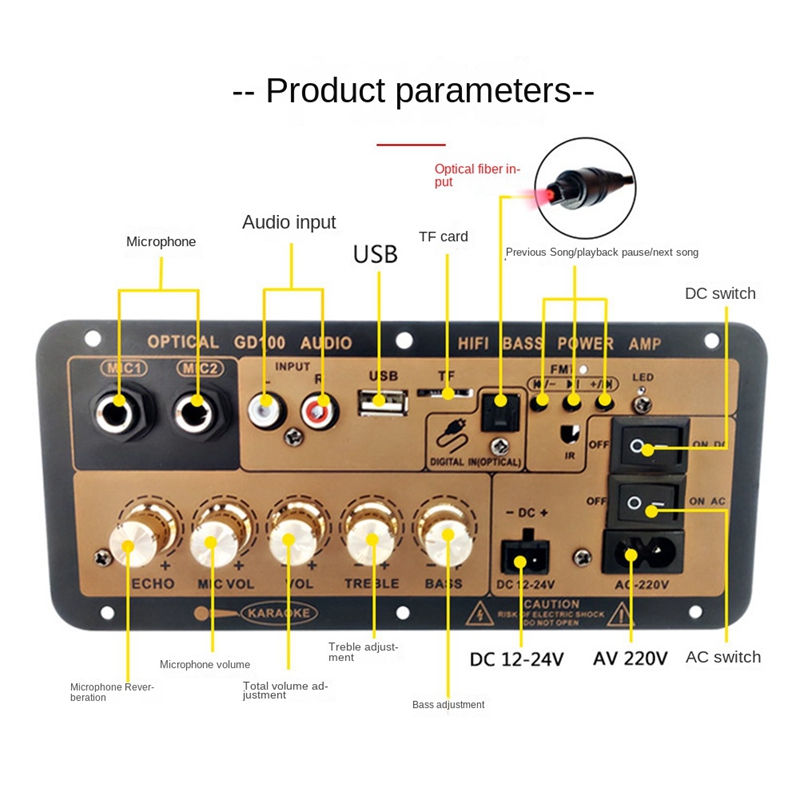 Private Mold NO 2 2.0 Channels 100W BT Mono Amplifier Board for Home/Car HiFi Karaoke