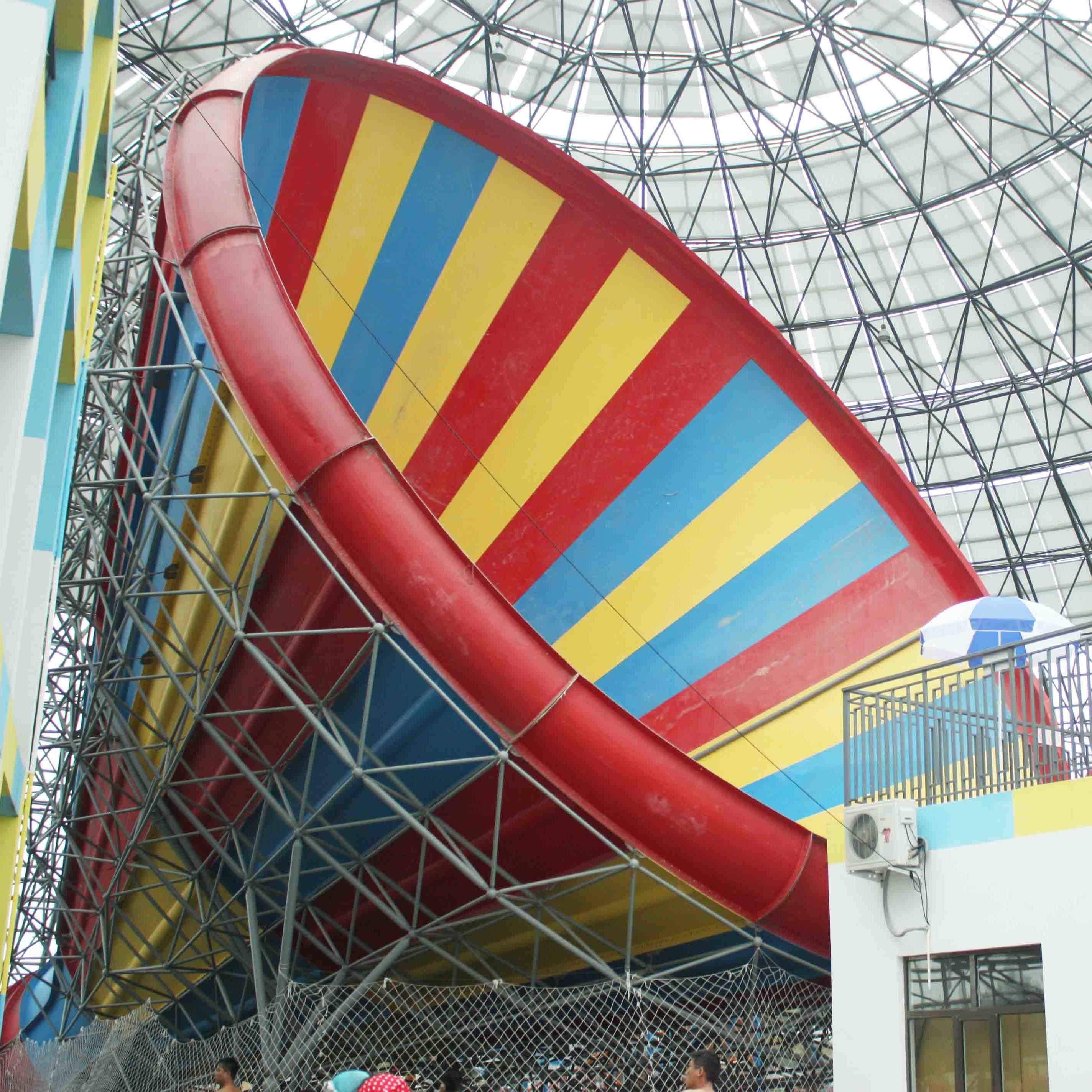 Funny Giant Fiberglass Water Slides , Super Tornado Water Slide 720rider/H Capicity