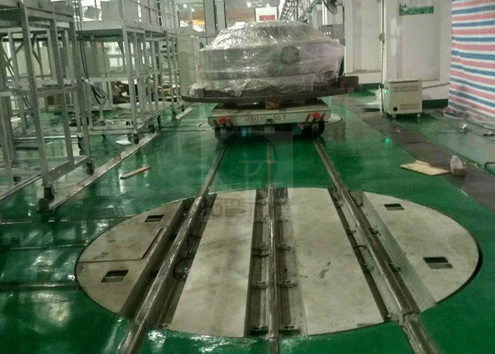 5t industrial electric turntable for steel mill material handling car on railway