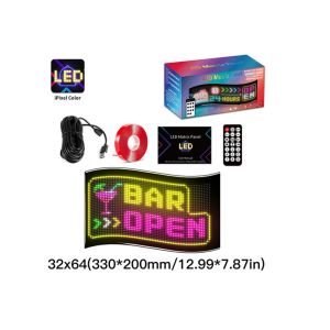 32*64 Car Truack Led Matrix Pixel Panel Diy RGB App+Remote Control Programmable Devil Eye Indicator Light