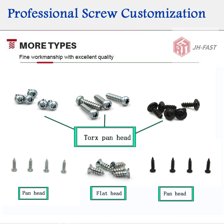 ZINC Plated C1022 Metric Measurement System Self-Tapping Screw with Cross Flat Head