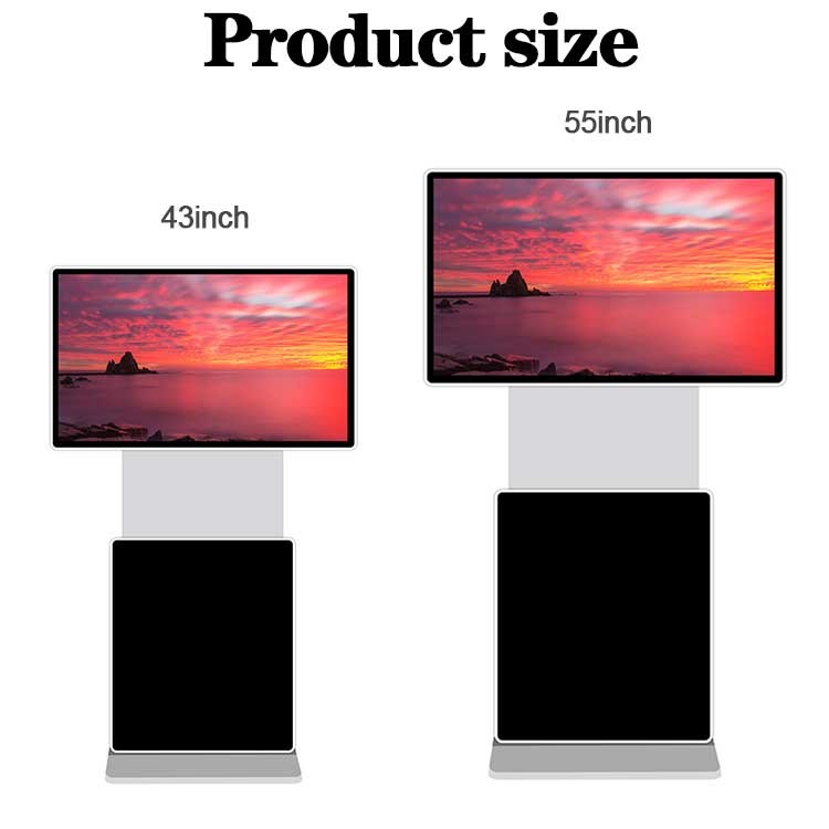 42" 55" Floor Standing Touch Screen Kiosk Monitors Lcd Advertising Rotating Indoor