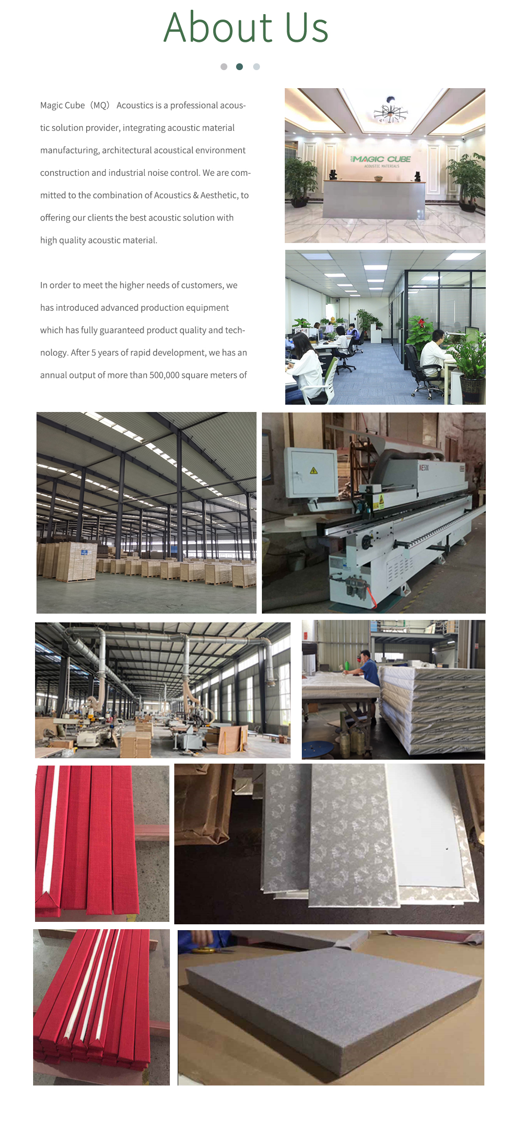Soundproof Decoration Material High Density Fabric Covered Acoustic Board