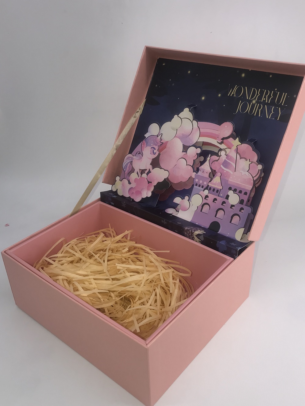 Customized Size Surprise Gift Packaging Box with 3D Cardboard Rigin and Coated Paper