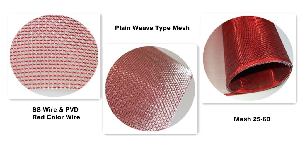 HH 0.25X28 Architectural Wired Glass Mesh Plain Weave For Glass Facade
