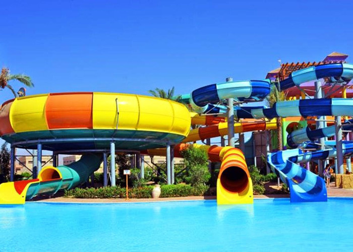 Interesting Theme Park Children'S Water Slide / Swimming Pool Water Slides