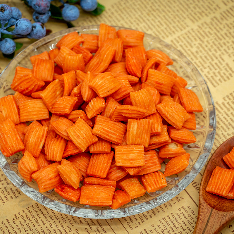 Red Fantastic Rice Crackers Enduring Taste Spicy Shrimp Crackers
