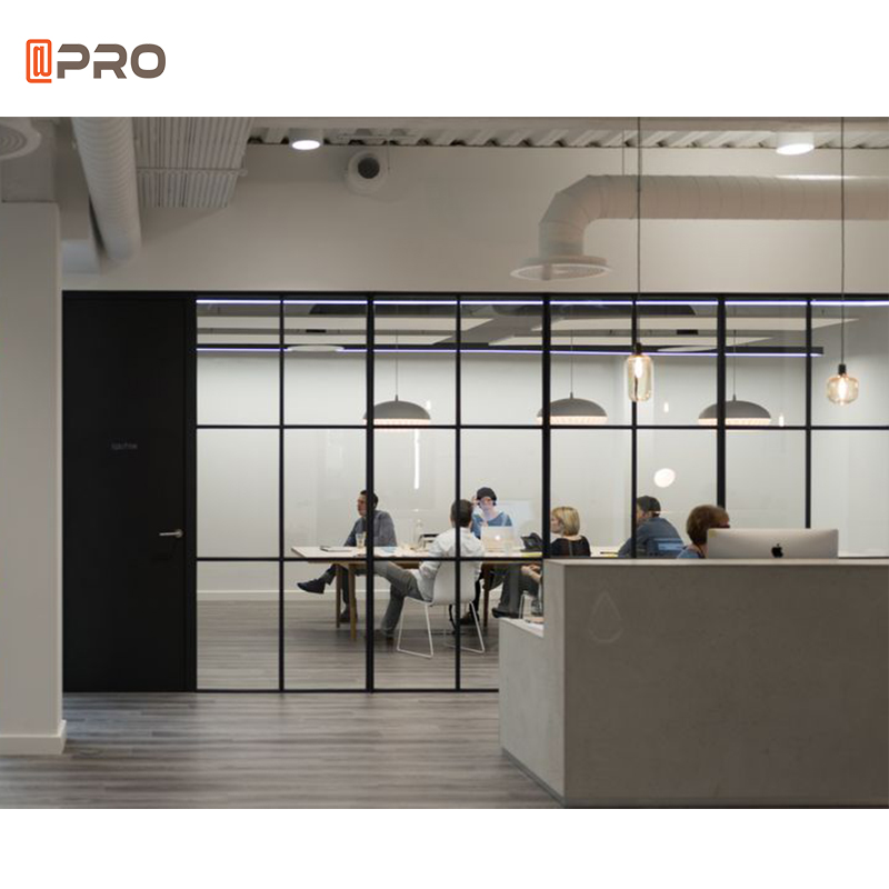 12mm Thickness Tempered Glass Demountable Partition Walls STC 48Db