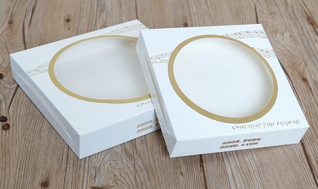 Wholesale custom Paper Cookies packing Cake Box with PVC window,Wholesale Plastic Square Birthday Wedding Packaging Clea