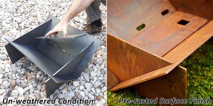 Customize Portable Metal Detachable Firepit GN-FP-333 Outdoor Camping Corten Steel Fire Pit