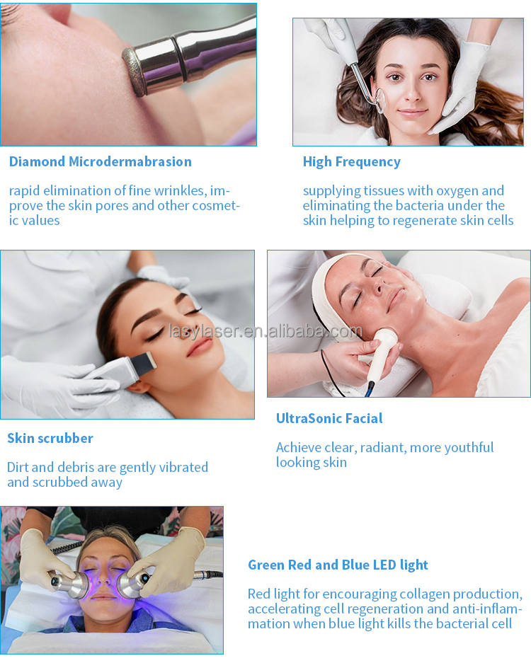 Hydro Facial Q Switch Nd Yag Laser Tattoo Removal Machine Ultrasonic Dermabrasion Device