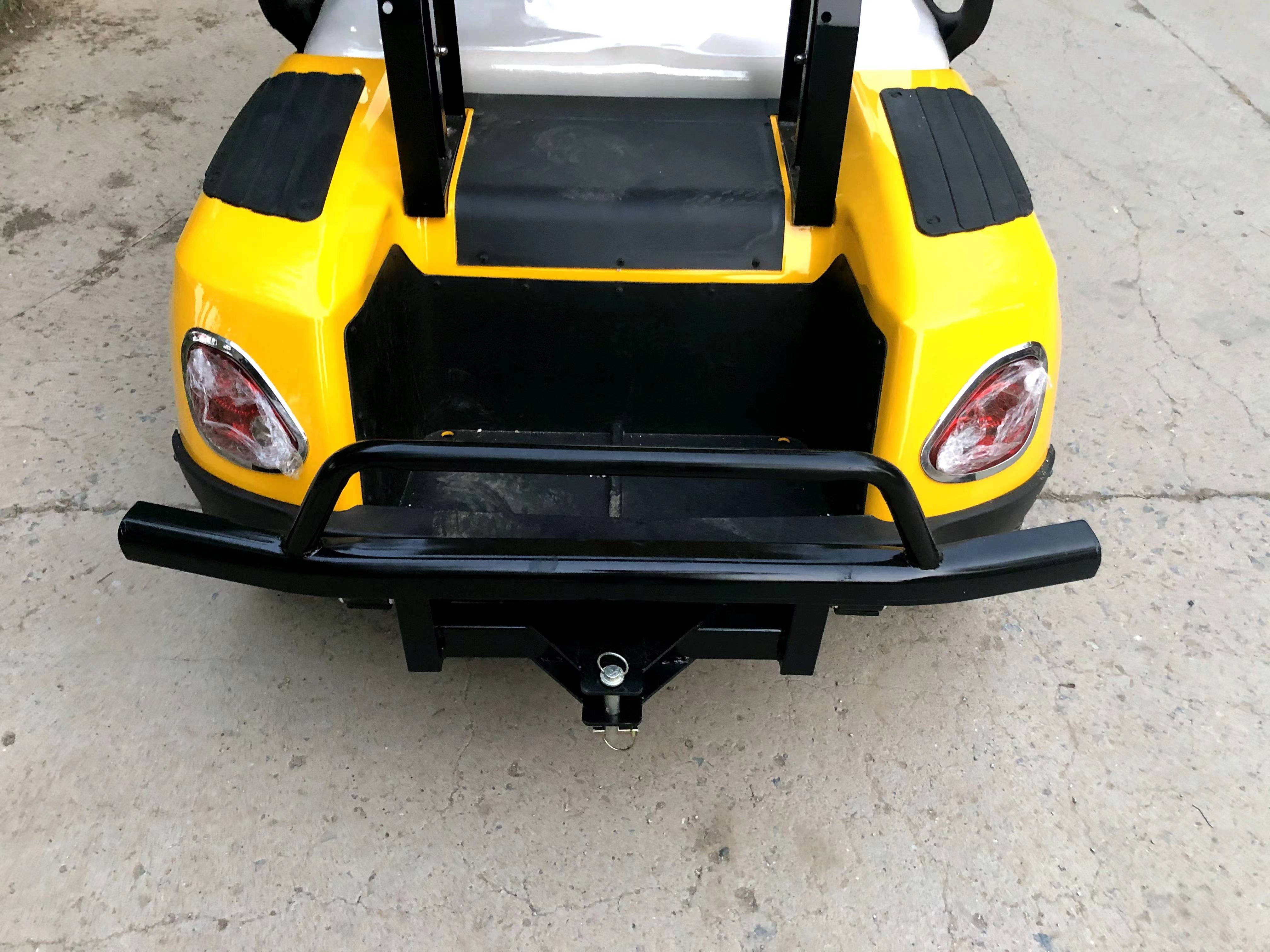 Yellow Color 2 Seater Golf Car Motor Depot AC Motor 3.5kw Wheelbase 2300mm