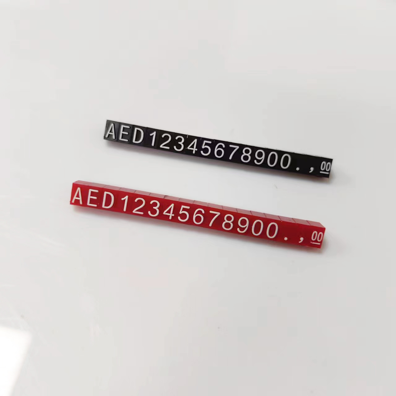 Customizable Free Standing Plastic Arabic Number Display Stand for Counter Store Sign