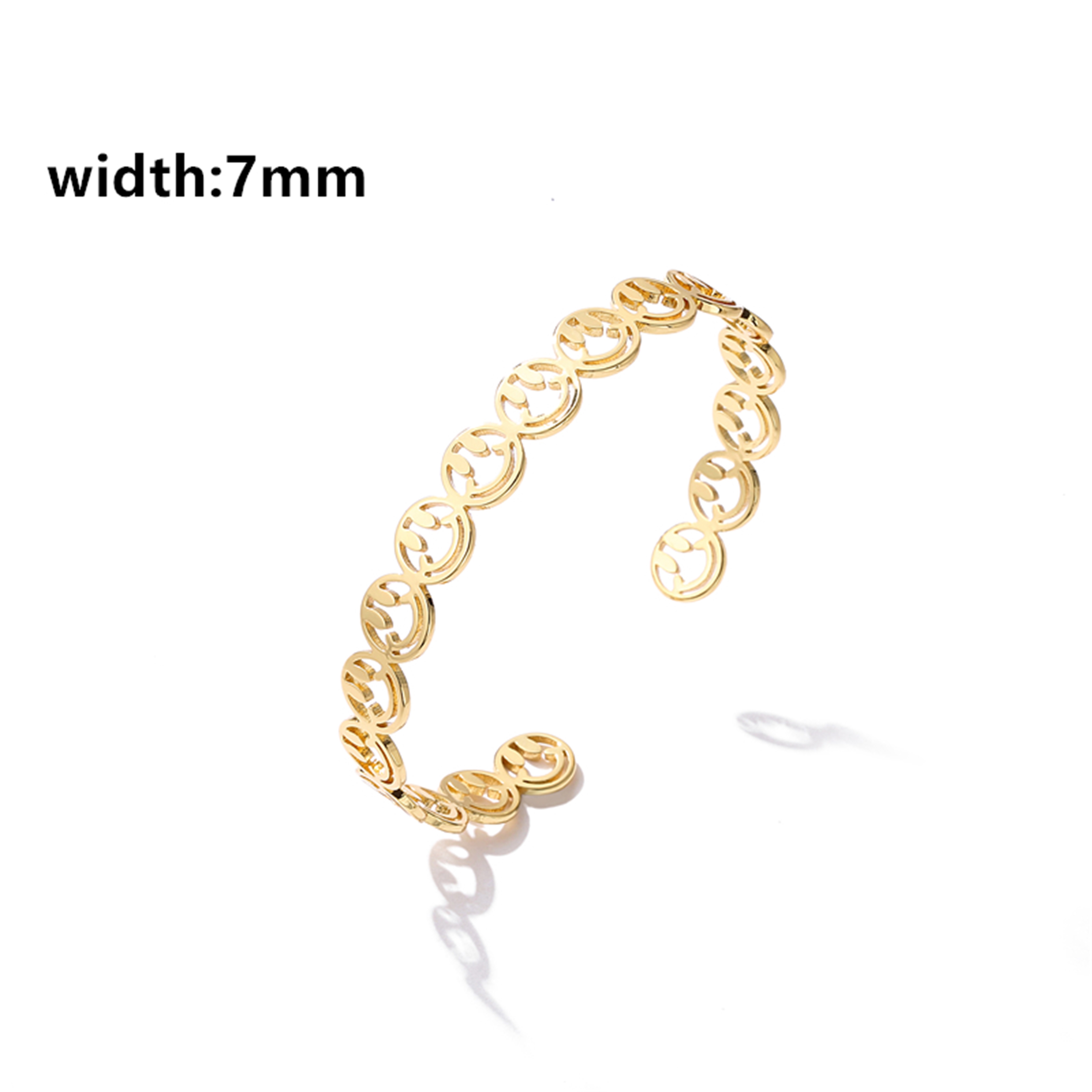 OEM 18k Gold Diamond Bangle Contemporary Gold Plated Adjustable Bracelet