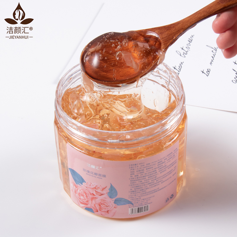 300g Rose Petal Facial Clay Mask Whitening Moisturizing Jelly