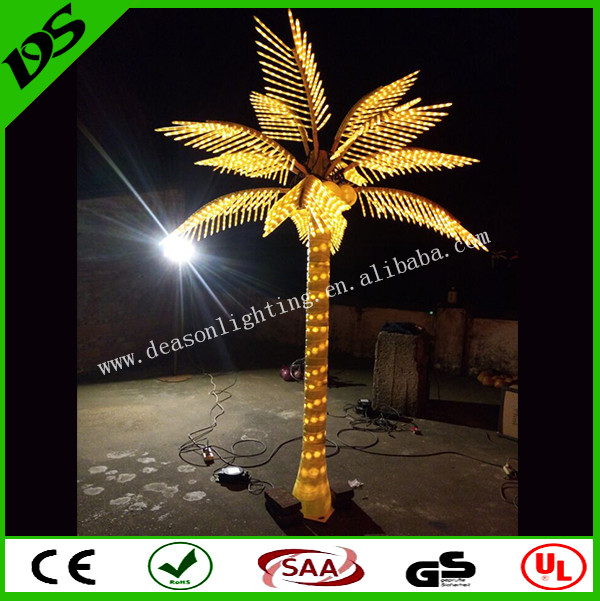 2016 Promotion China made Led artificial coconut tree, outdoor led palm tree light for dec