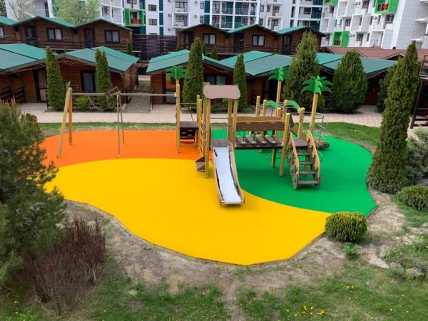 Slip Resistant EPDM System Running Track Kindergartens Playground Surface