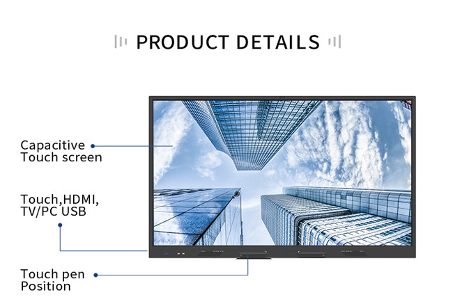 3840*2160 Meeting Room Interactive Display 55 Touch Screen Monitor
