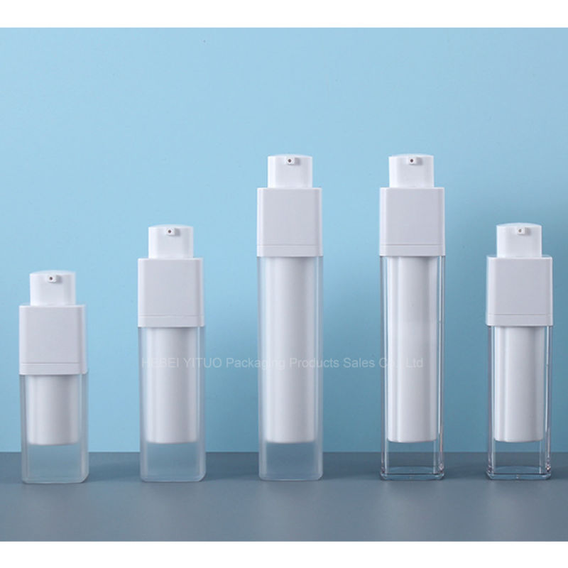 Customized Airless Pump Bottles Refillable 50ml For Cosmetics