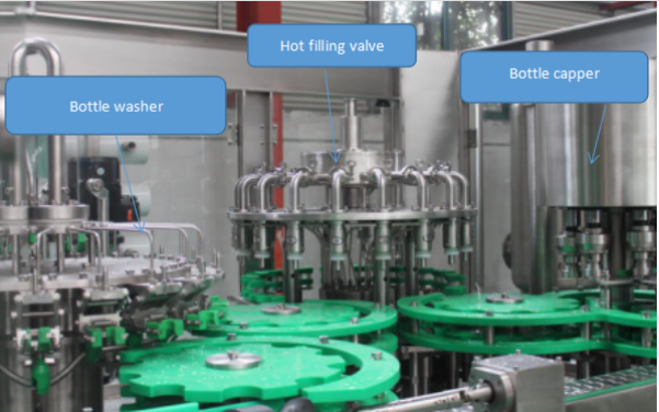 Fully Automatic Beverage Filling Machine Juice Production Line 304 Stainless Steel Material