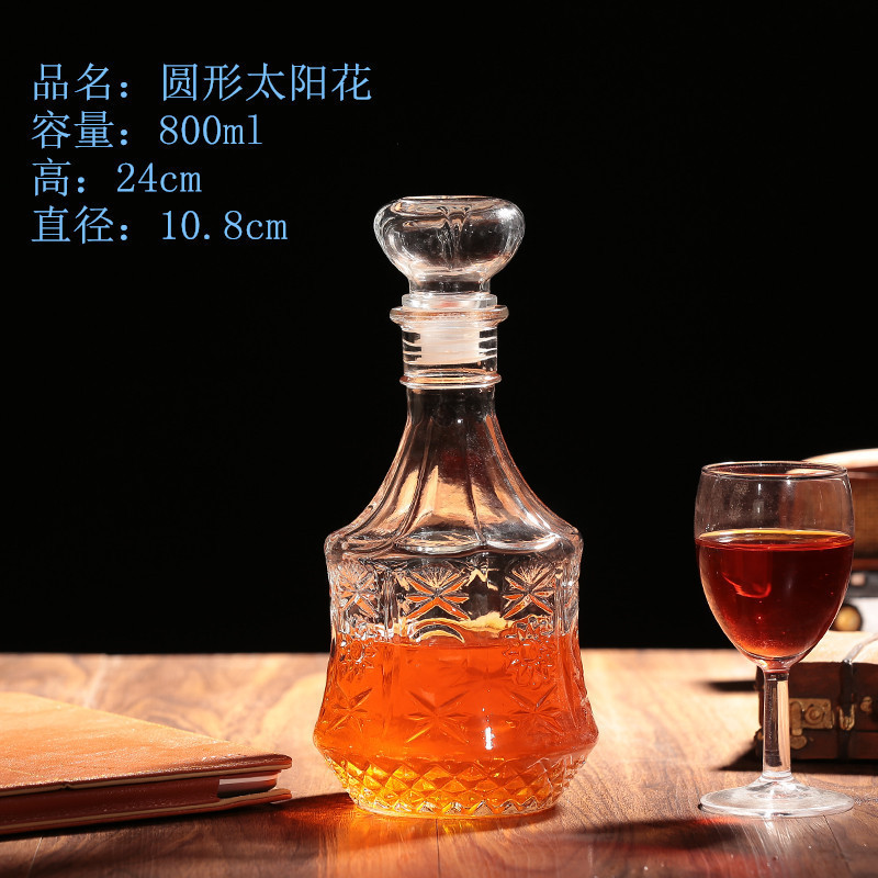 500ml 800ml 1000ml Glass Vodka Decanter Made with Environmental Protection in Mind
