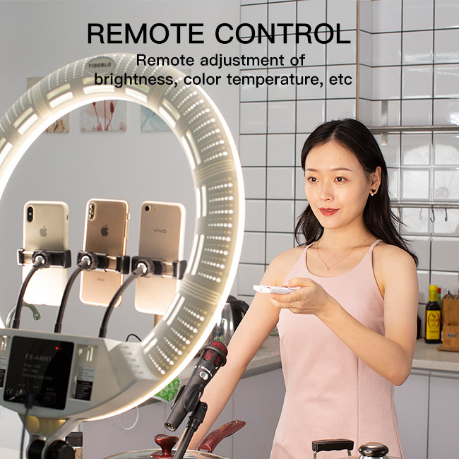 100w 22 Inches Ring Light With Remote Controller 3200k-5500k Battery Support 0
