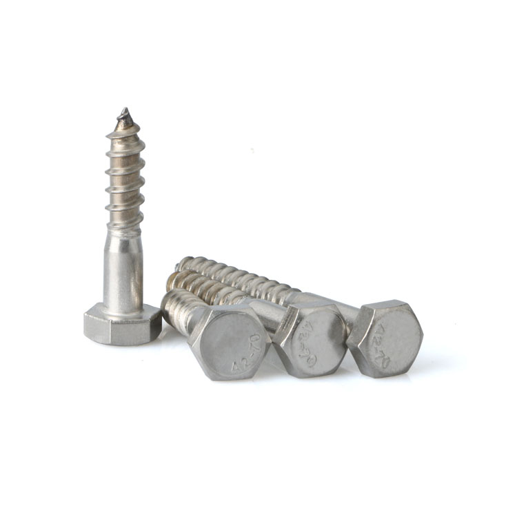 DIN 571 Hexagon Head Wood Screws 316L Stainless Steel Coach Screws