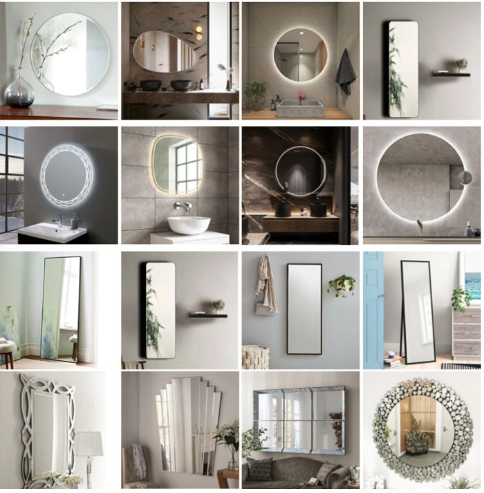 Waterproof Silver Mirror Glass 2mm to 8mm Mirror Grade Float Glass Sheets