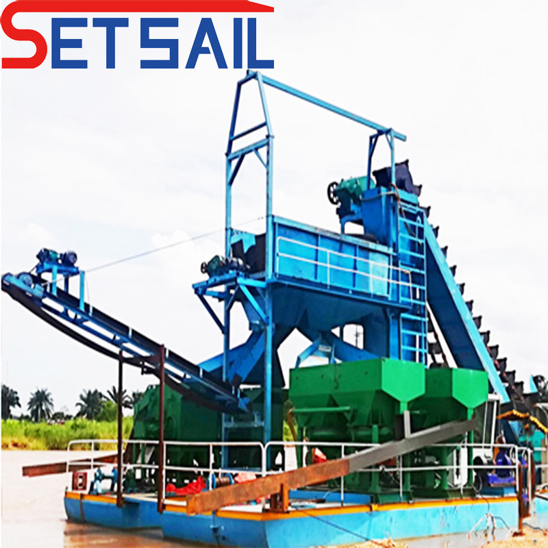 Chain Bucket Mining Dredger for River Diamond