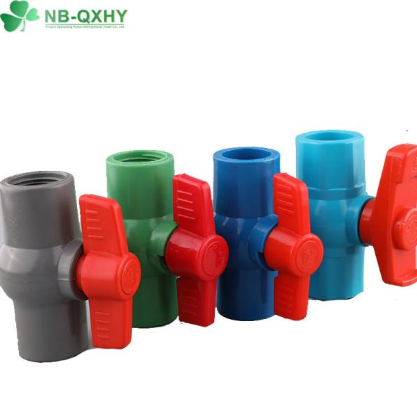 Water Media Low Temperature PVC Plastic Compact Ball Valve with Good Heat