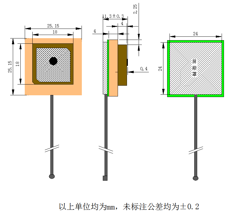 DC3.3-5.0V Supply Voltage R.H.C.P Polarization Mobile GNSS Anti-Jamming GPS Antenna